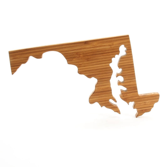 Maryland State Shape Bamboo Cheese Board