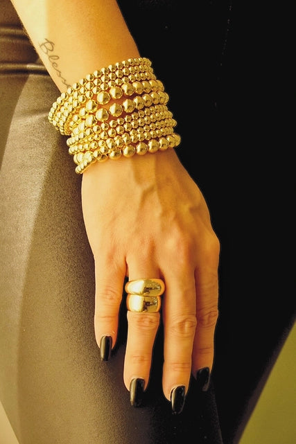 18K Gold Filled Gold Bead Bracelet