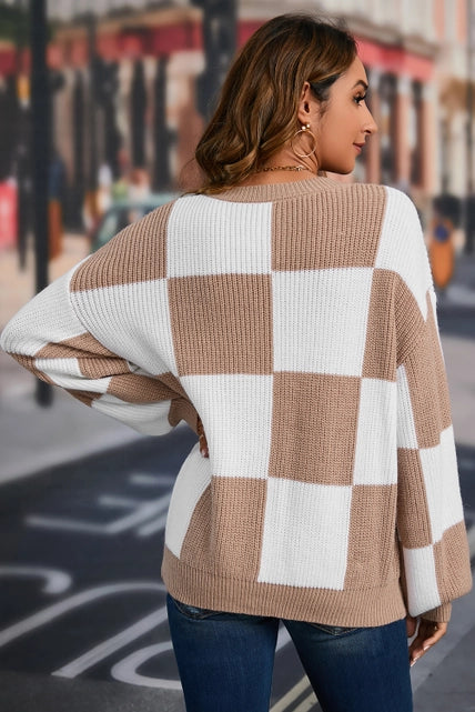 Olivia Checkered Sweater