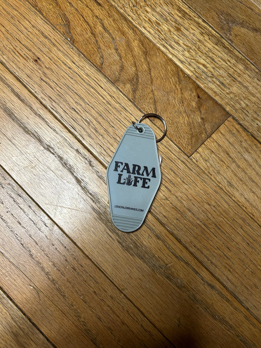 Farm Life Motel Key Chain